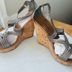 Banana Republic Wedge Shoes, Size 8 Color Goldish Bronze